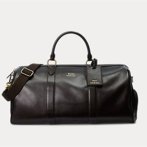 NWT Polo Ralph Lauren Smooth Leather Duffel (Brown)